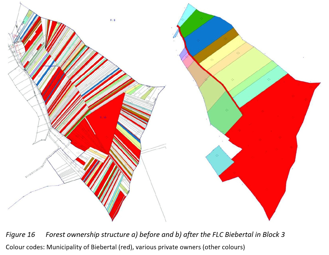 Concentración parcelaria forestal Biebertal 2004-2012, Alemania (superficie aprox. 12 ha)