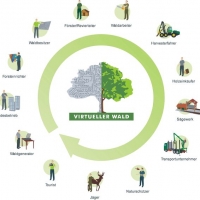 Digital twin of forest as central service data platform for multiple forestry actors